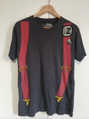 ​Vintage Y2K VonZipper Mens M Faded Black Graphic Tee Suspenders Skull Skate